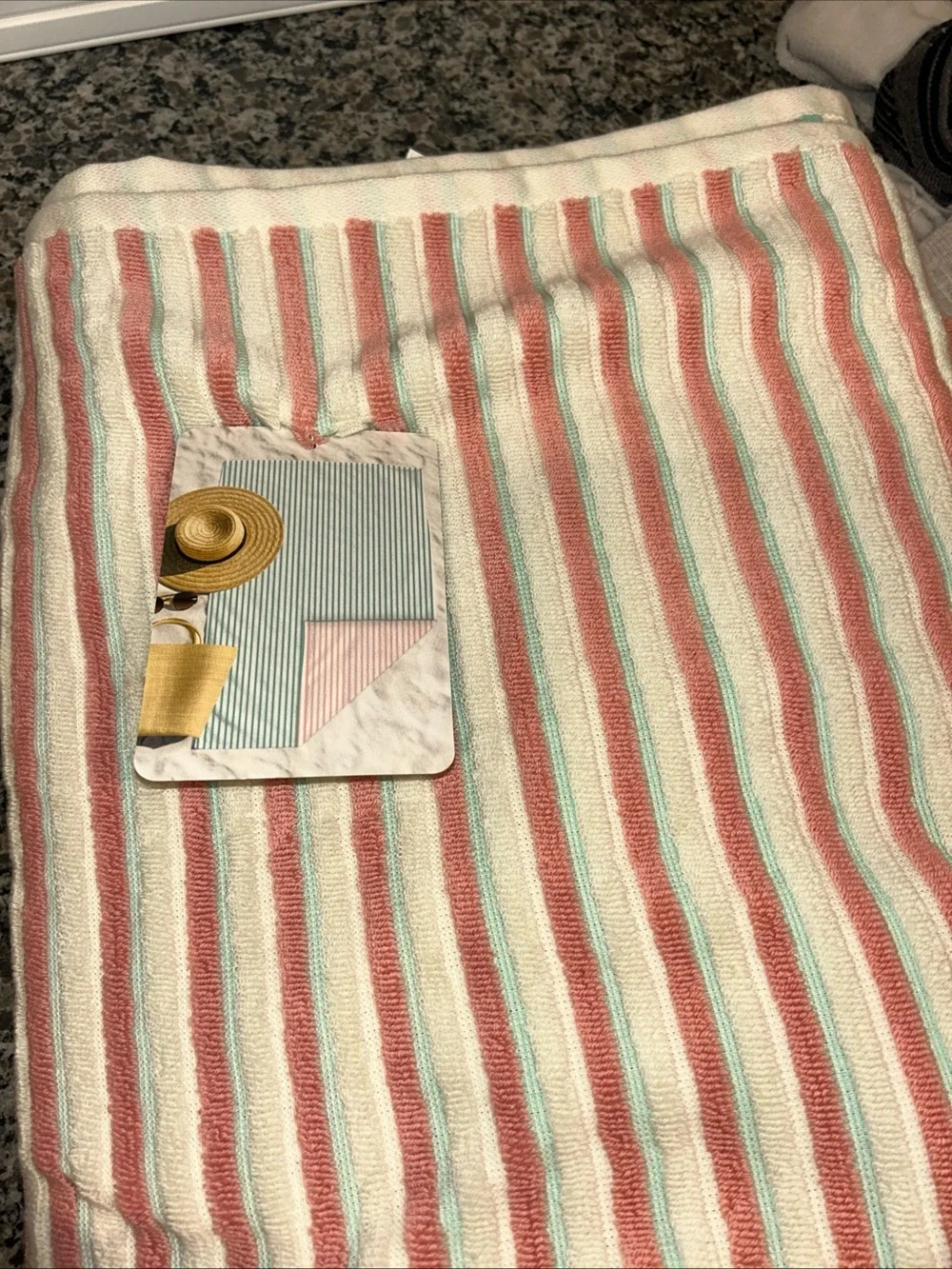 Rachel Zoe Rainbow Striped Reversible Peach Green 40x70